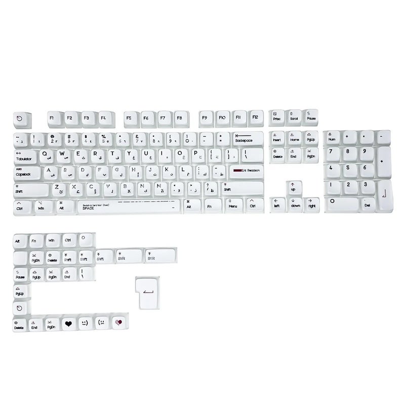 Bluejw Arabic Little Frog XDA PBT Sublimation Keycaps Set for DIY Gaming Mechanical Keyboards - Image 1